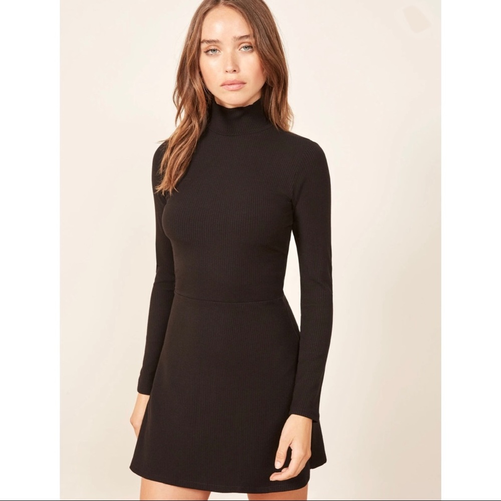 Reformation Maya Dress in Charcoal